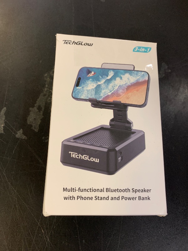 Photo 1 of TechGlow Foldable Cellphone Stand with Bluetooth Speaker and Power Bank Birthday Gifts for Men Women Mother Father Boy Girl Teens Cool Tech Gadgets