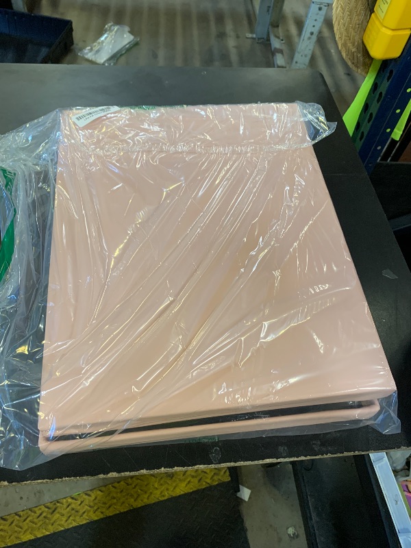 Photo 1 of 2 Pack File Storage Organizer Box,Filing Box,Portable File Box with Lid,Fit for Letter/Legal File Folder Storage, Cream-pink(Leather)-Box only