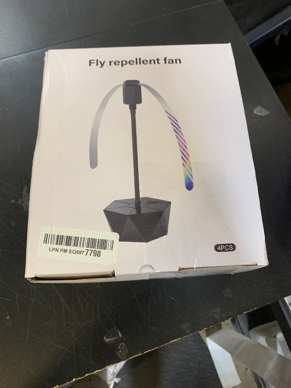 Photo 1 of PIMAG Fly Fans for Tables, Fly Repellent Fan Outdoor Indoor Keep Flies Away, Fly Repellent Fans for Tables with Holographic Blades for Picnic, Party, Restaurant, Kitchen, and BBQ, 4 Pack Black