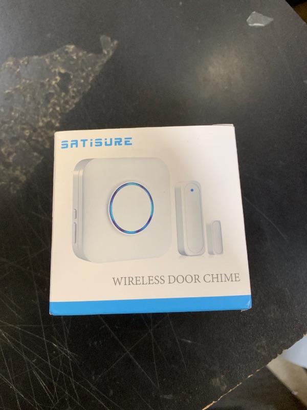 Photo 1 of Door Chime, Satisure Wireless Door Open Contact Sensor Alarm Chime with 600 FT Range 58 Chimes 5 Volume Levels LED Indicators, Door Ringer Alert for Business/Store/Home/Office When Entering