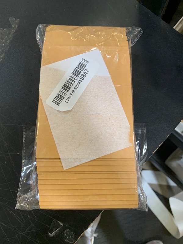 Photo 1 of 100 Pcs Resealable bags,3.5" x 5.5" Stand Up Kraft Paper Bags with Matte Window, Zip Lock Food Storage Bags for Packaging Products, Reusable, Sealable