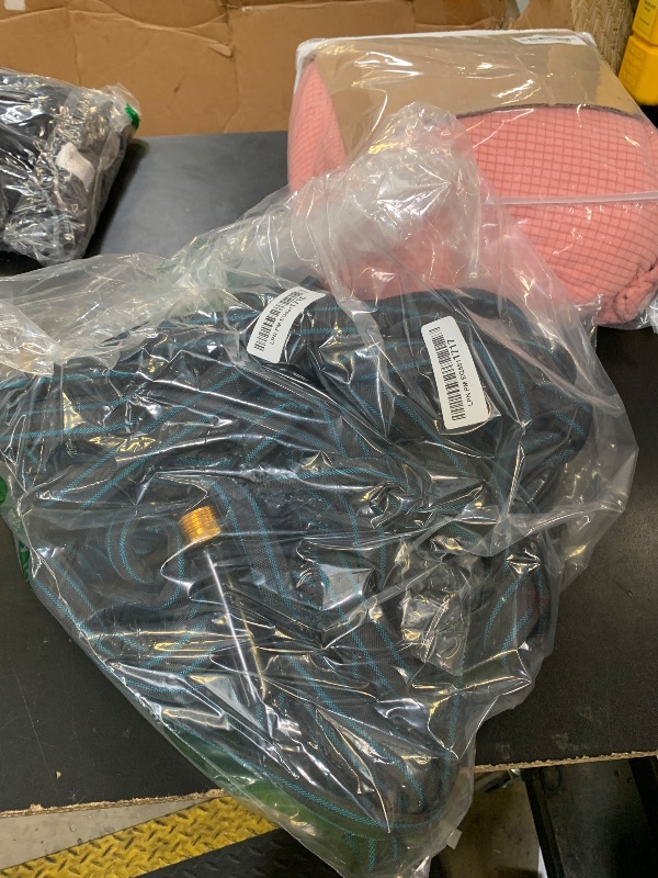 Photo 1 of Toolasin Garden Hose 50ft, Non-Expanding, Lightweight, Leak-Proof Metal interface, No-Knots, Portable, Wear-Resistant, Sturdy, Flexible, Water Hose for Yard, Garden, Black Lake Blue