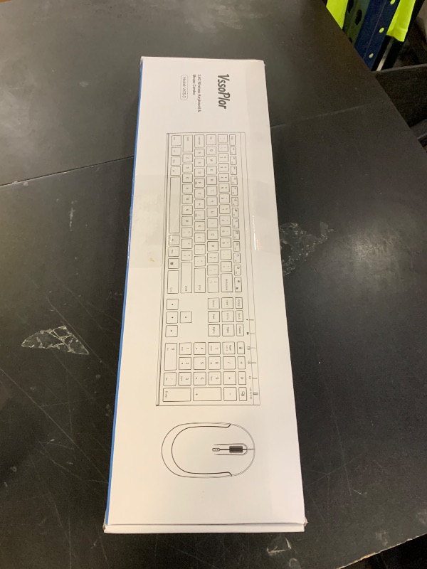 Photo 1 of Wireless Keyboard and Mouse, Vssoplor 2.4GHz Rechargeable Compact Quiet Full-Size Keyboard and Mouse Combo with Nano USB Receiver for Windows, Laptop, PC, Notebook-Black and Rose Gold