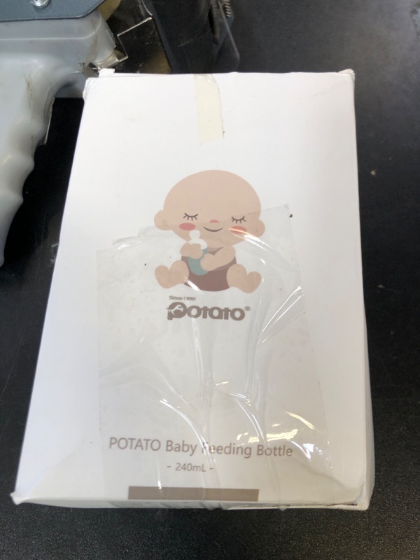 Photo 1 of POTATO Glass Baby Bottles, Anti-Colic Breastfeeding Bottles with Fast Flow Nipple, Suitable for Babies 6-12 Months, 2 Replaceable Nipples, 8 oz, Pink