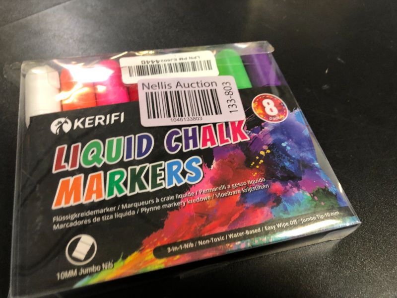 Photo 1 of Window Chalk Markers for Cars Washable: 8 Colors Jumbo Liquid Chalk Marker with 10mm Thick Tips, Big Chalkboard Markers, Car Window Paint Markers Pen for Glass, Auto, Bistro, Mirror, Poster, Business