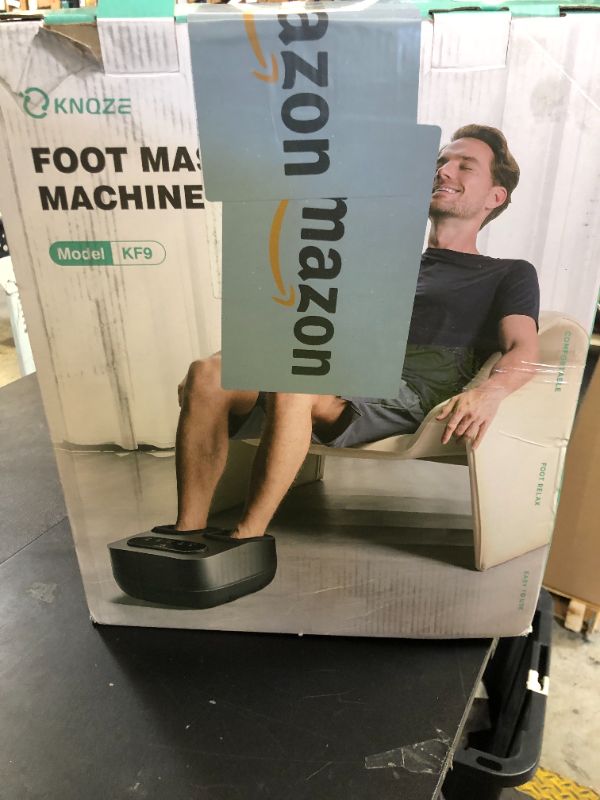 Photo 1 of KNQZE Foot Massager with Heat and Remote, Shiatsu Deep Kneading Feet Massager for Plantar Fasciitis & Neuropathy, Foot Warmer, Gifts for Mom Women Men Dad, Fits Up to Men Size 12(Gray)