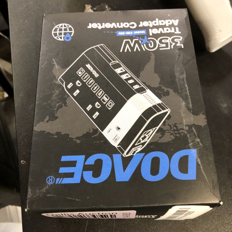 Photo 1 of DOACE 220v to 110v Voltage Converter US to Europe: 350W 220 to 110 Voltage Converter for European Travel - International Power Adapter Plug Combo Step Down Transformer White