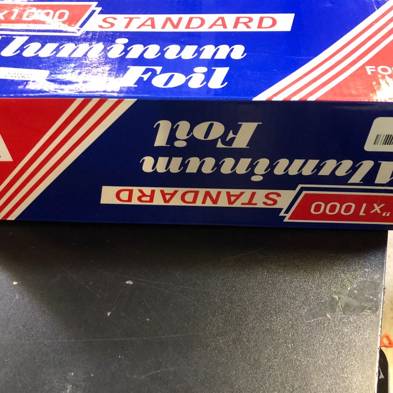 Photo 1 of Ox Plastics Standard Premium Aluminum Foil | 12”x1000 Feet Long | Industrial Size and Strength | Commercial Grade & Length Foil Wrap for Food Service Industry and Home Use| Strong Silver (1 Pack)