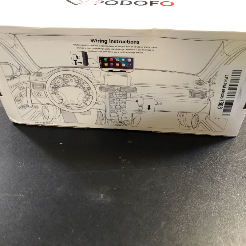 Photo 1 of Podofo 10.26" Wireless CarPlay Car Stereo with 1080P Backup Camera, Portable Car Radio with Wireless Android Auto, IPS Touchscreen, Voice Control, Bluetooth, CarPlay Navigation, AUX/FM