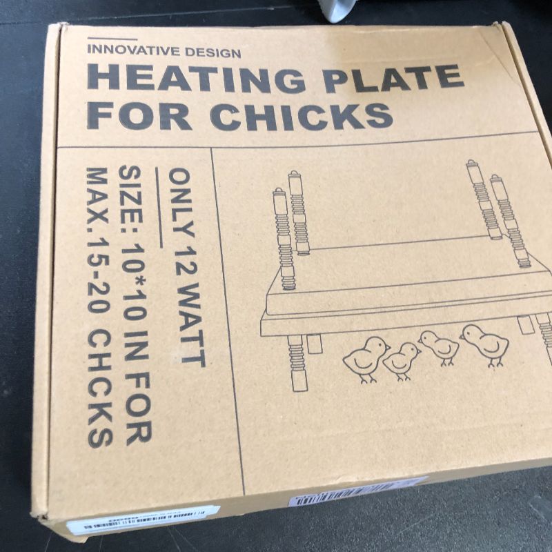 Photo 1 of Tiflev 10" x 10" Chick Brooder Heating Plate with Anti Stand Cone, Brooder Heater for Chicks with Adjustable Heights
