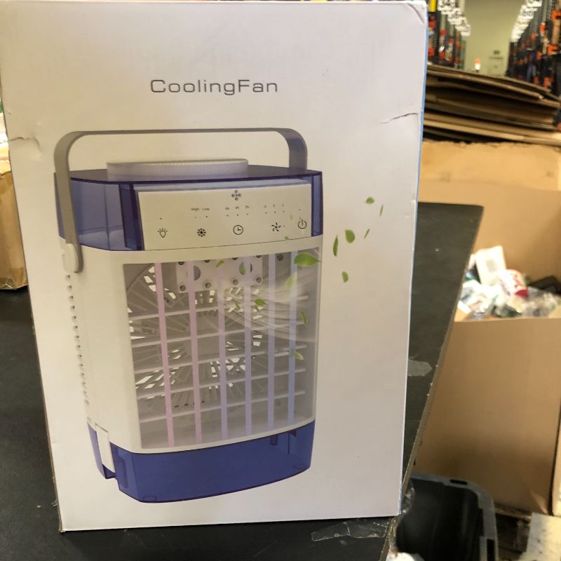 Photo 1 of Portable Air Conditioners, 1000ml Portable Air Conditioner, 1600ml Portable AC Unit with 2/4/8 Hour Timer, Powerful 3 Speed 7 Color LED Evaporative Air Cooler (Grey 1)