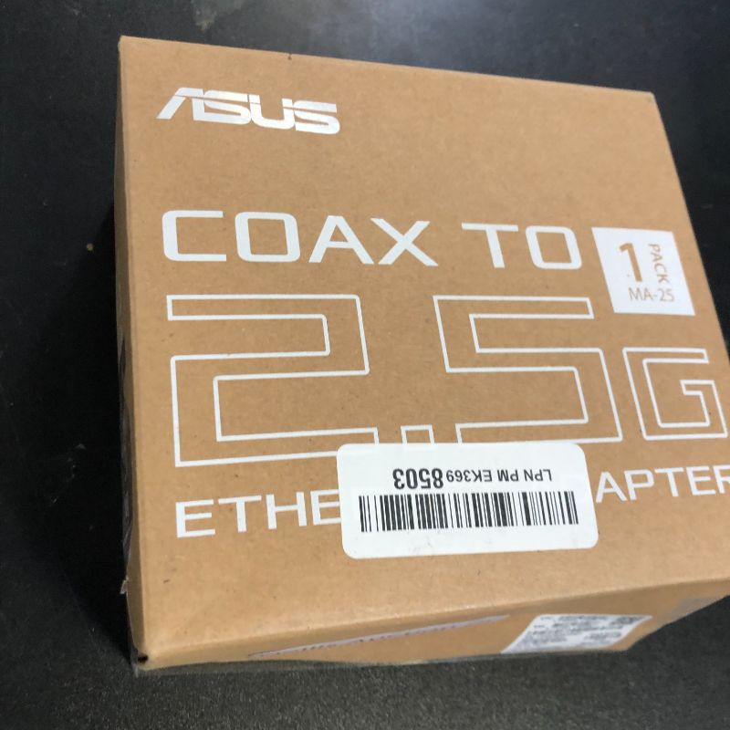 Photo 1 of ASUS 2.5Gbps Ethernet Over Coax Adapter (MA-25 1 Pack), MoCA 2.5, High Speed Internet, Mesh backhaul, TV Streaming, MPS Security, Wall-mountable