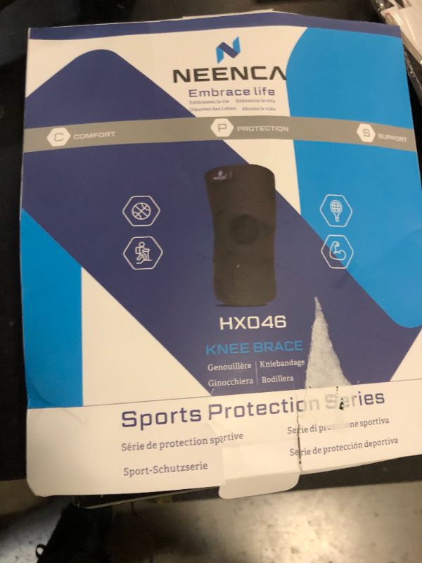 Photo 1 of NEENCA Knee Brace for Knee Pain, Compression Knee Support with Air Mesh Fabric, Adjustable Knee Wrap with Side Stabilizers, Ultra-Soft Bandage for Sports, Running, Meniscus Tear, ACL, Arthritis Relief
