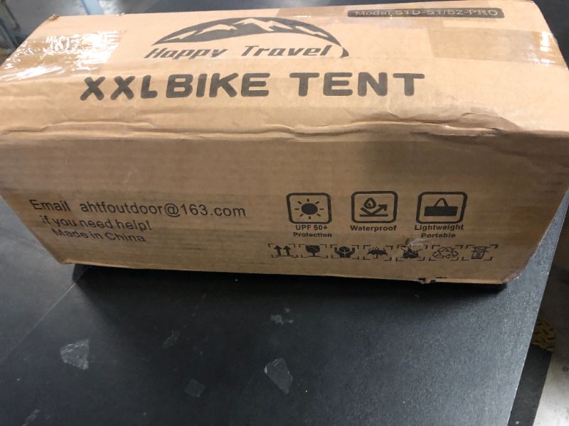 Photo 1 of Happy Travel Bike Storage Shed Tent,Outdoor Portable Bicycle Storage Sheds with 210D Oxford Fabric PU4000 Waterproof for 2/3/4/6/8 Bikes,Bike Covers Shelter for Motorcycle,Garden Tools,Toys,Lawn Mower