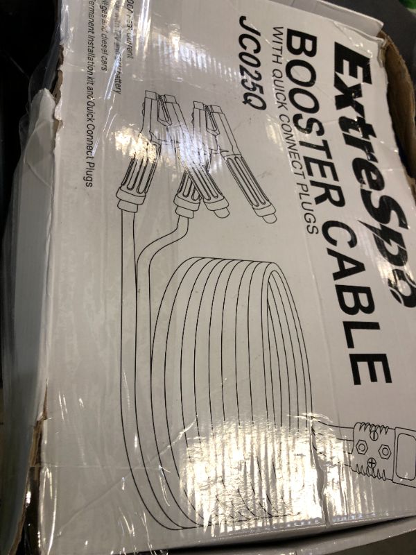Photo 1 of EXTRESPO Heavy Duty Jumper Cables - 0 Gauge 25 Feet 1000Amp, Quick Connect Plug for Car, SUV and Trucks, with up to 8-Liter Gasoline & 6-Liter Diesel Engines (0 Gauge 25 FT?Quick Connect?)