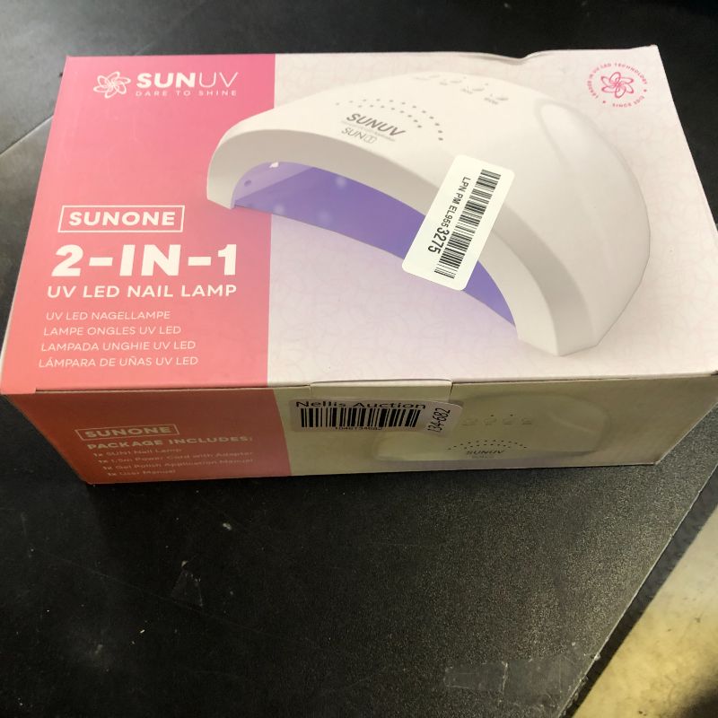 Photo 1 of SUNUV UV LED Nail Lamp, Gel Light for Nail Polish UV Dryer with 3 Timers SUNone White