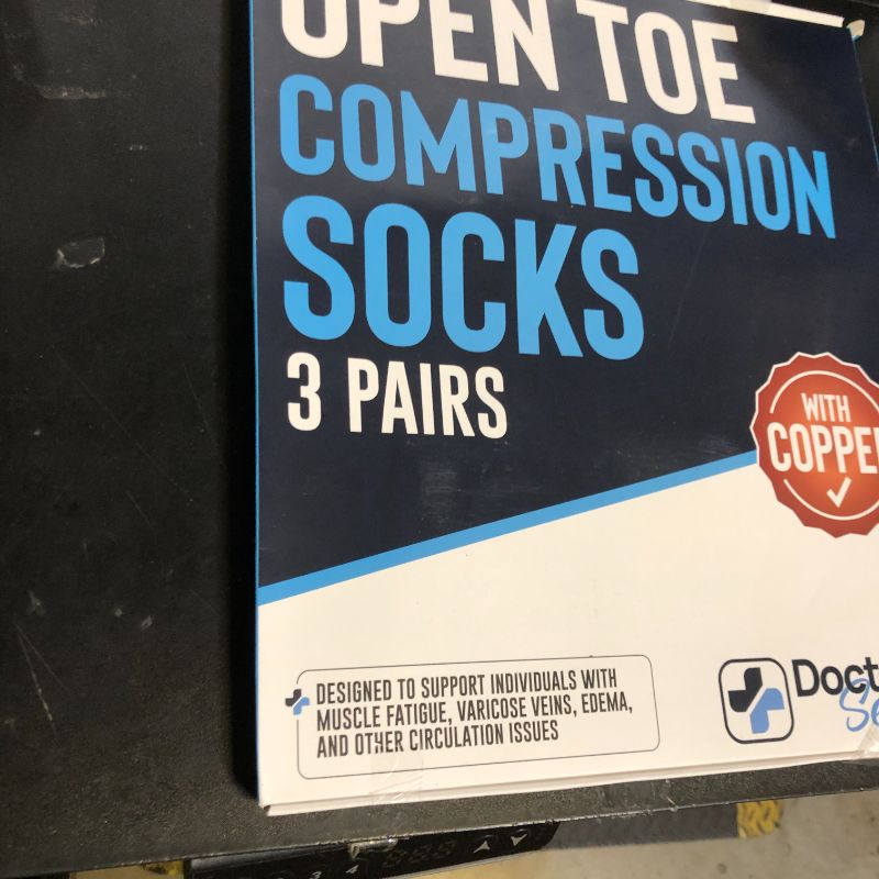 Photo 1 of Doctor's Select 3 Pairs Copper Toeless Compression Socks Women & Men - 20-30 mmHg Open Toe Compression Socks Women, Knee High Black, White, Nude Compression Socks