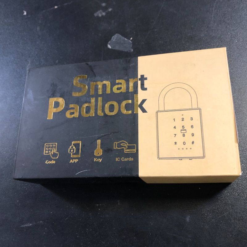 Photo 1 of eLinkSmart Heavy Duty Smart Padlock with Key, Pad Lock with Code Keypad, Weatherproof Bluetooth RFID Keyless Electronic Digital Combination Lock for Gate Outdoor Fence Storage Unit Locker Shed Pool