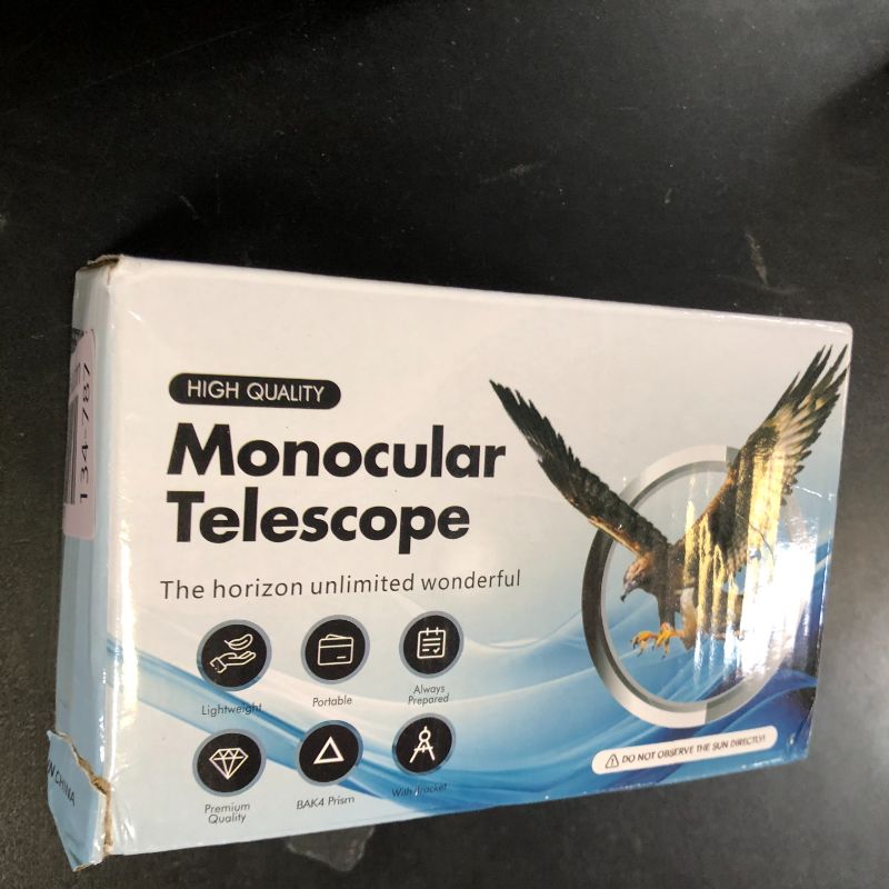 Photo 1 of Monocular-Telescope 80x100 High Powered Monoculars High Definition for Adults High Powered with Smartphone Adapter Telescope Hunting Wildlife Bird Watching Travel Camping Hiking-Black