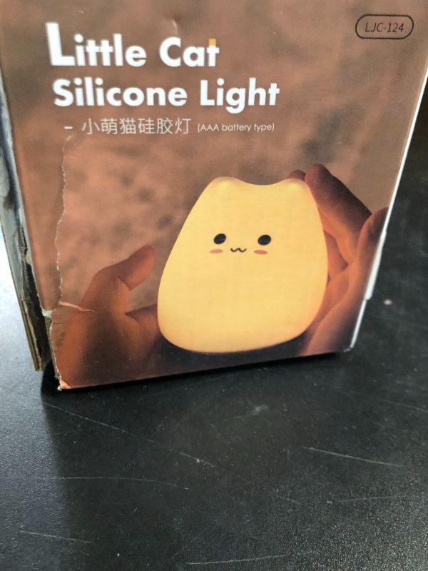 Photo 1 of Litake LED Cat Night Light for Kids, Battery Powered Silicone Animal Cute Cat Nursery Night Lights, Portable Night Light, Ideal Multicolor Gifts for Women, Baby, Children, Toddlers, Teen Girls