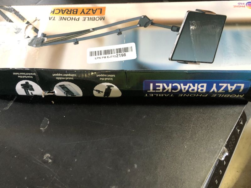 Photo 1 of DATAFY Overhead Bed Tablet Stand - Height Angle Adjustable Holder for Kindle, iPad, Samsung Tab, iPhone, E-Readers