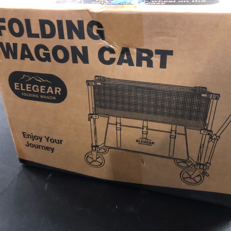 Photo 1 of Elegear Wagon Cart Foldable Collapsible 440LBS - Adjustable Capacity from 100L to 200L - Heavy Duty Utility Beach Wagon with All-Terrain Wheels & Smallest Folding Design for Camping Sports Shopping