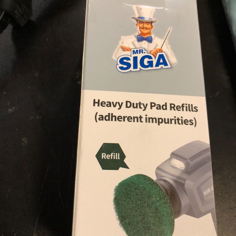 Photo 1 of MR.SIGA Heavy Duty Pad Refills for Electric Spin Scrubber, Diameter 2.6in/6.5cm, 10 Pack