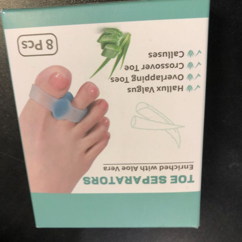 Photo 1 of Qvlaitoe Hammer Toe Straightener, Hammertoe Corrector for Women and Men, Toe Cushion, Toe Protector, SML Size, 6 Count, Clear