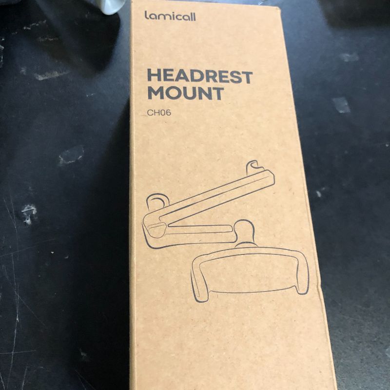 Photo 1 of Lamicall Car Headrest Tablet Holder - [3 in 1 Extension Arm] Adjustable Tablet Car Mount for Back Seat, Road Trip Essentials for Kids, for 4.7-11" Device Like iPad Pro, Air, Mini, Galaxy, Fire, Black