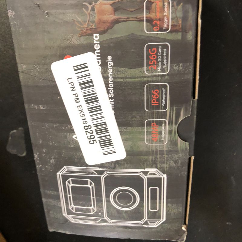 Photo 1 of Assark Solar Trail Camera 48MP 30FPS, WiFi Bluetooth Game Camera with Motion Activated 0.2s Trigger, Night Vision Motion Activated IP66 Waterproof for Wildlife Scouting with 32GB Micro SD Card