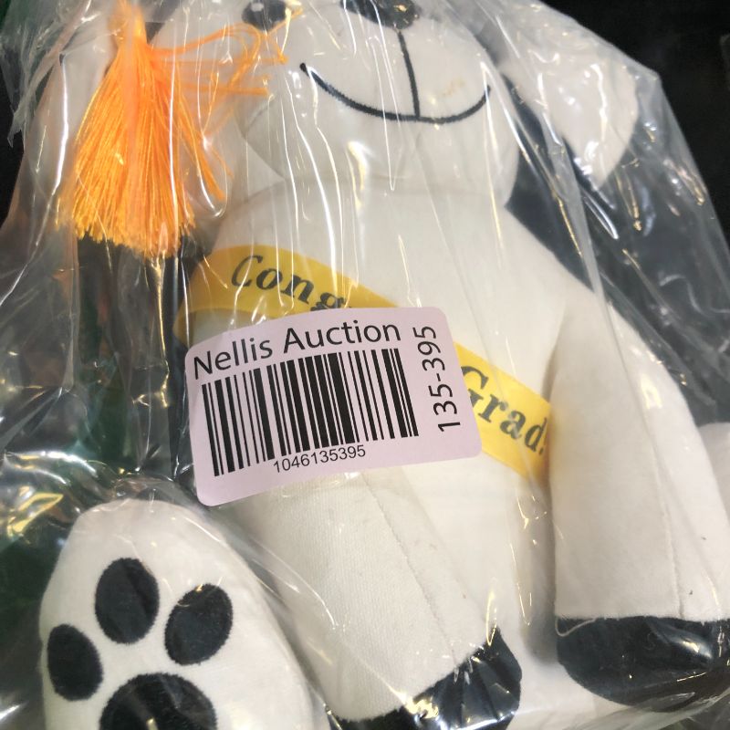 Photo 1 of Zomiboo Graduation Autograph Stuffed Animal 2025 Smooth Fabric Stuffed Toy with Congrats Grad Plush Autograph Stuffed Animal with Black Marking Pen for Graduate Student Party(Canvas Dog)