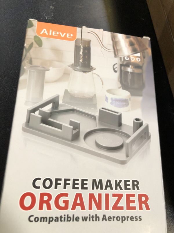 Photo 1 of Aieve Coffee Station Organizer Compatible with Aeropress Coffee Maker, Coffee Storage Caddy Coffee Filter Holder