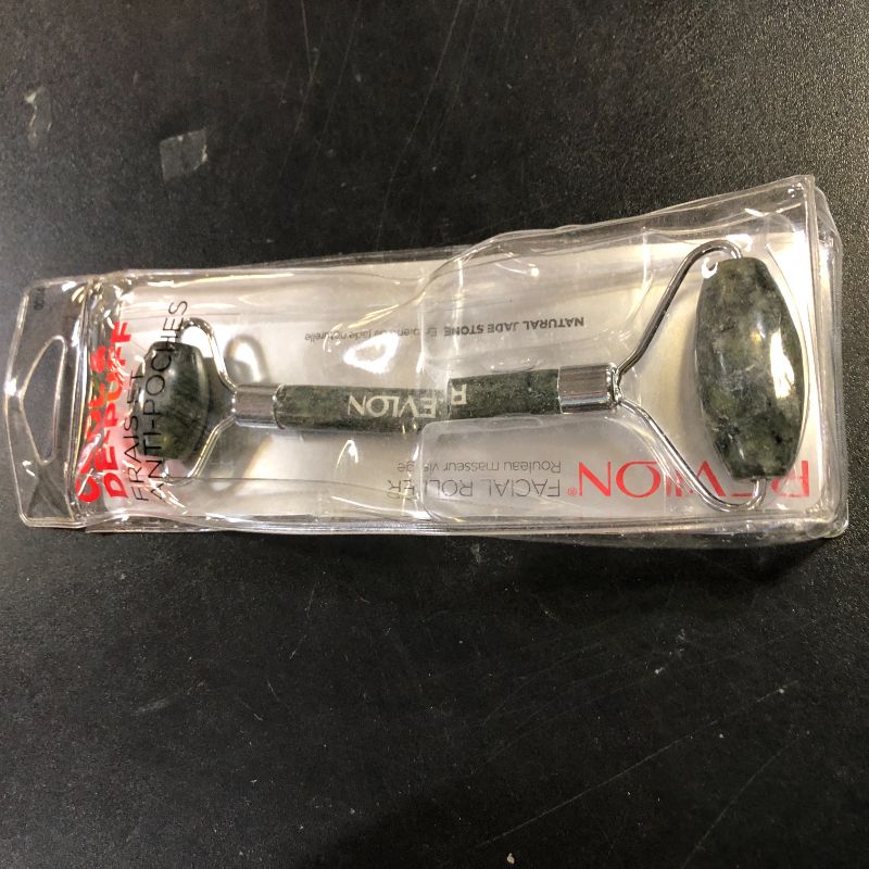 Photo 1 of Revlon Jade Stone Face Roller, Dual-Sided Face Massager to Cool and De-Puff, Jade, 1 Count