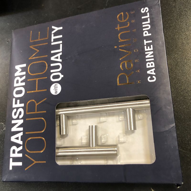 Photo 1 of Ravinte 3 Pack 5" Cabinet Pulls Brushed Nickel Stainless Steel Kitchen Drawer Cupboard Pulls Cabinet Handles 5" Length with 3" Hole Center