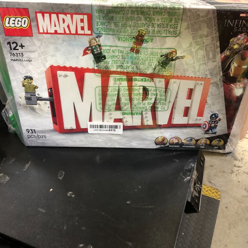 Photo 1 of LEGO Marvel: Marvel Logo & Minifigures Building Toy - Marvel Collectible Set for Kids, Boys and Girls, Ages 12+ - Model Kit with 5 Minifigures - Gift Idea for Birthday - 76313