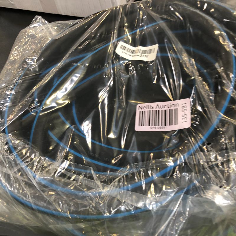 Photo 1 of DEWENWILS Garden Hose 75 ft x 5/8", Hybrid Water Hose with Rotate Handle, Heavy Duty, Lightweight, Flexible Hose for Plants, Car, Yard, 3/4 Inch Solid Fittings, Drinking Water Safe, Black Blue