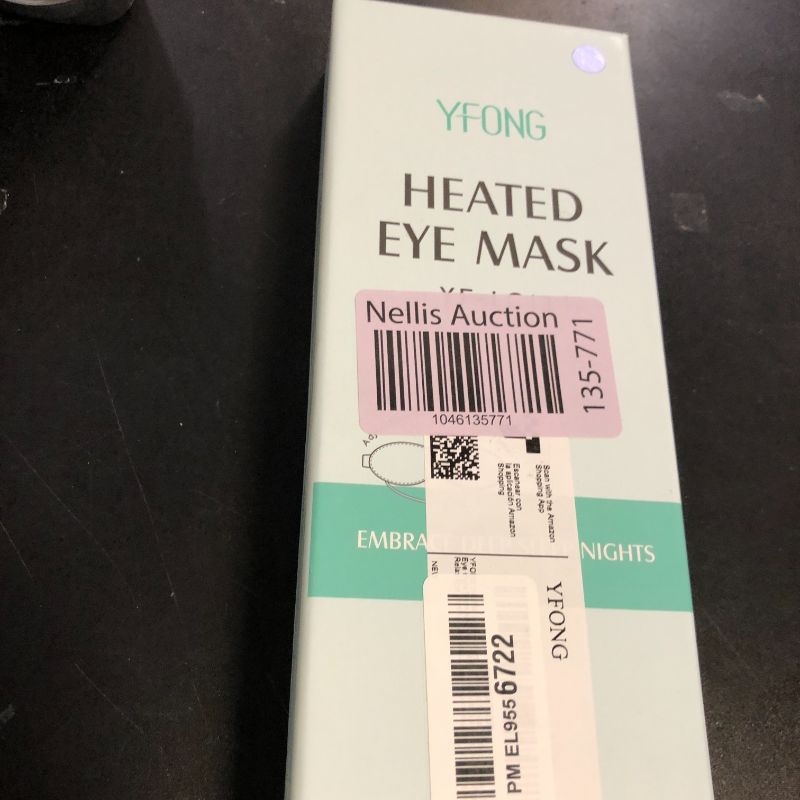 Photo 1 of YFONG Heated Eye Mask for Dry Eyes, Stye and Migraines, USB Electric Eye Mask with 3 Temperature Settings & 4 Time Controls, Warm Eye Compress with Washable Cover for Eye Strain,Puffy and MGD (Indigo)