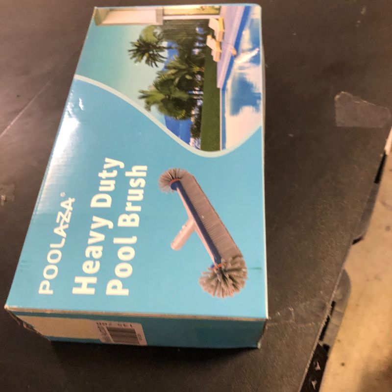Photo 1 of POOLAZA 360 Degree Pool Brush - Heavy Duty, Premium Bristle & Aluminum Handle for Inground & Above-Ground Pools