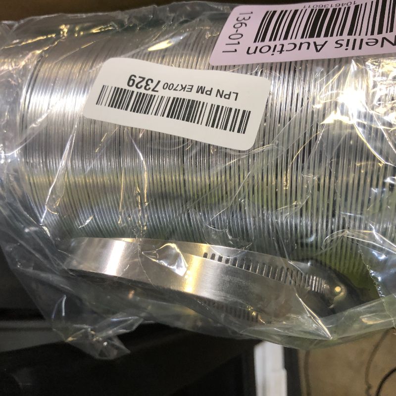 Photo 1 of Steelsoft Heavy Duty 4"Flexible Dryer Vent Exhaust Duct Hose 3 Feet for Tight Space, Extra Thick(6-ply) Aluminum Foil Ducting Kit with 2 Key Hose Clamps