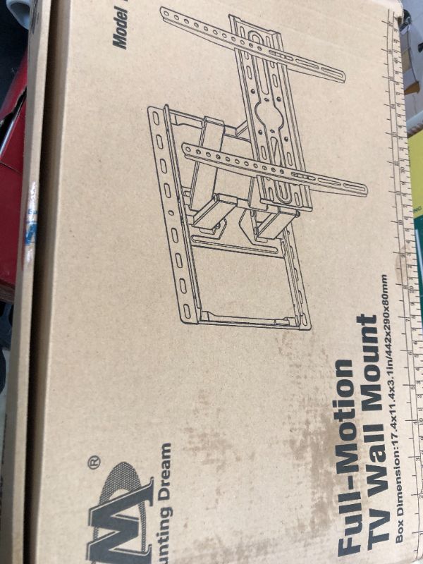 Photo 1 of Mounting Dream TV Wall Mount for 32-65 Inch Television,Mount with Swivel and Tilt, Full Motion Bracket with Articulating Dual Arms, Fits 16inch Studs, Max VESA 400X400 mm, 99lbs, MD2380