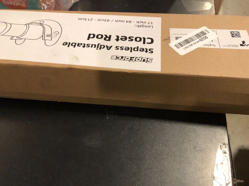 Photo 1 of Closet Rods for Hanging Clothes, 17 to 84 Inches Stepless Adjustable Metal Closet Rod, 1.3 Inches Heavy Duty Clothes Hanging Rod for Closet Wardrobes Laundry RV