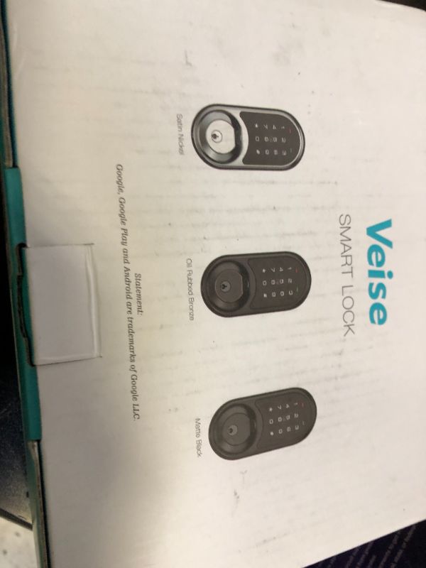 Photo 1 of Veise RZ07 Smart Lock, Fingerprint Door Lock, 7-in-1 Keyless Entry with App Control, Electronic Touchscreen Keypad Deadbolt, Biometric Smart Locks for Front Door, Satin Nickel