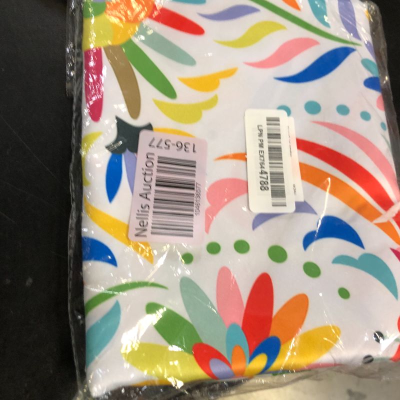 Photo 1 of Beabes Decorative Rectangle Tablecloth 52"X70" Mexican Birds, Rainbow Paisley Birds Floral Wrinkle Free Table Cover, Picnic Table Cloths for Parties, Weddings, Kitchen