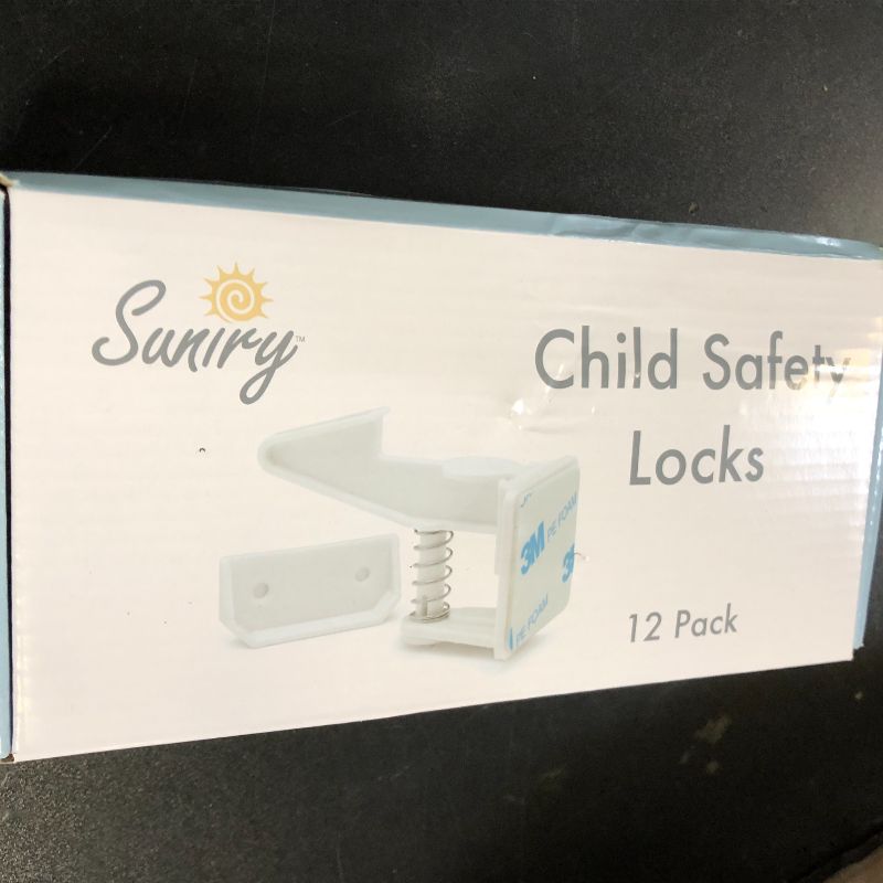 Photo 1 of 12 Pack Cabinet Locks Child Safety | Baby Safety Cabinet Locks NO Drilling 3M Adhesive Baby Proof Drawer Lock Child proofing cabinets latches for Kids Latch for Drawers & Door Child Safety Locks