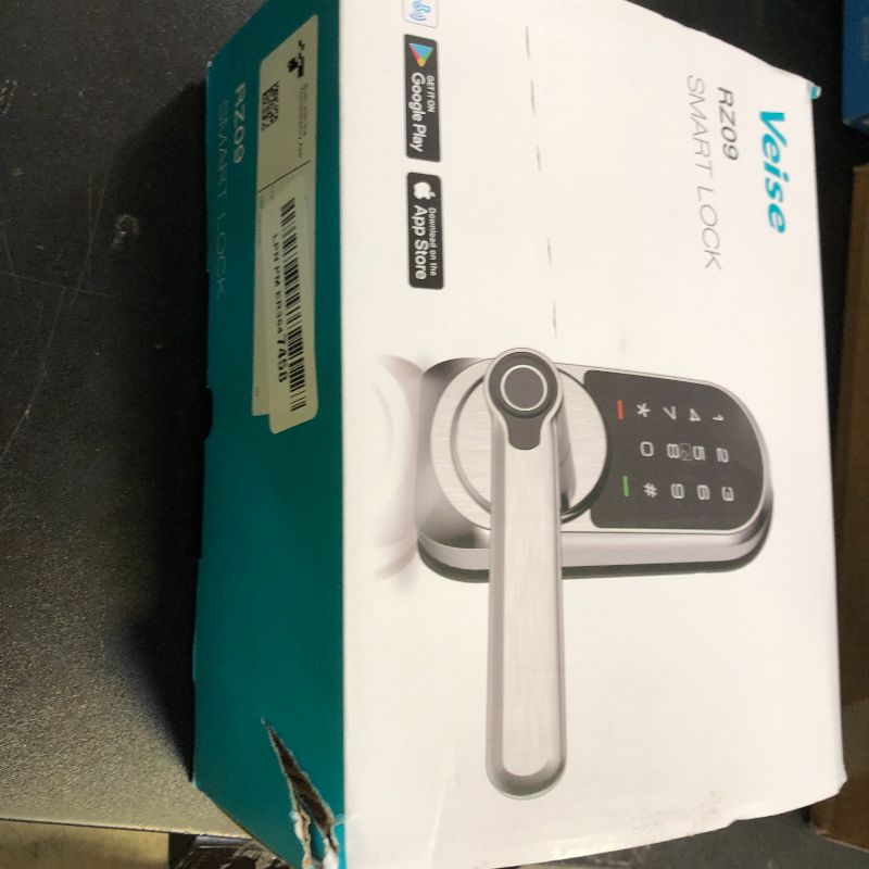 Photo 1 of Veise RZ09 Smart Lock, 7-in-1 Keyless Entry with Handle Set, APP Control Fingerprint Deadbolt for Front Door, Electronic Digital Locks with Keypad, Satin Nickel