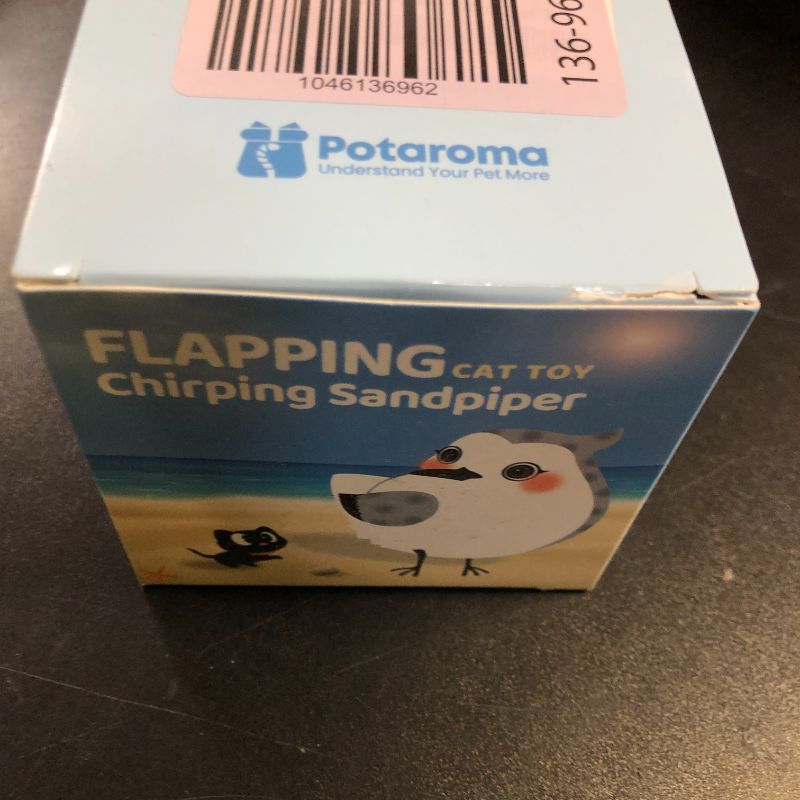 Photo 1 of Potaroma Cat Toys Flapping Bird (No Flying), Lifelike Sandpiper Chirp Tweet, Rechargeable Touch Activated Kitten Toy Interactive Cat Exercise Toys for All Breeds Cat Kicker Catnip Toys 4.0"