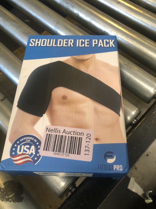 Photo 1 of Fittest Pro Shoulder Ice Pack Wrap, HSA or FSA Eligible, Reusable Cold Therapy Wrap for Tendonitis, Swelling, Rotator Cuff, and Recovery - Shoulder Brace Compression Sleeve