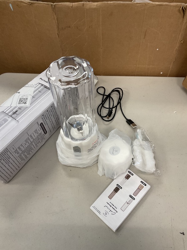 Photo 1 of COKUNST Portable Blender, Small Smoothie & Shake Maker with LED Display, 17 oz (500ml) Personal Blender with 6 Blades, USB C Rechargeable Juice Mixer with Extra Lid for Travel, Office, Gym, Home