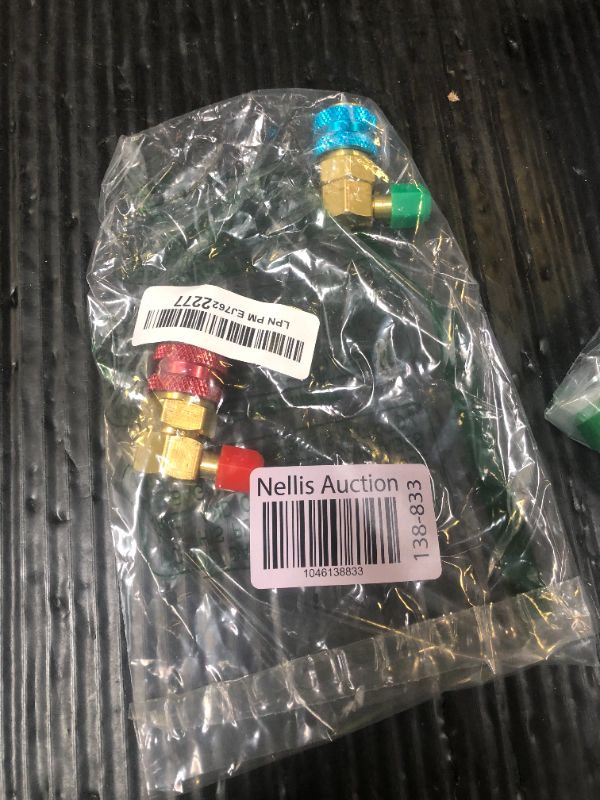 Photo 1 of 134a Quick Coupler, AC R134a Adapter Fittings Quick Connector, 1/4" SAE Male Flare High/Low A/C Freon Manifold Gauge Hose Conversion Kit