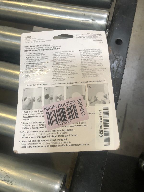 Photo 1 of Prime-Line U 9271 Wall Protector, 5 In., Smooth Surface, Rigid Vinyl, White (Single Pack)